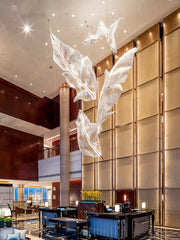 Falling Leaves Glass Chandelier