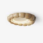 Faux Wood Ripple Ceiling Lamp