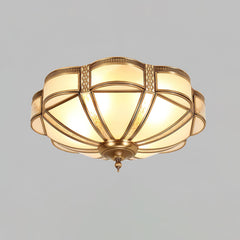 Floral Brass Ceiling Lamp
