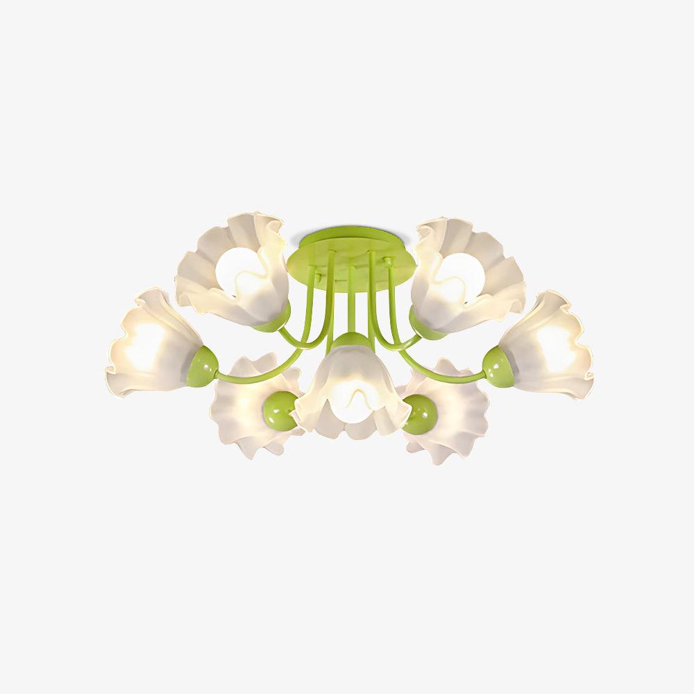 Floral Sculpted Ceiling Lamp