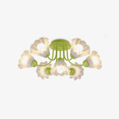 Floral Sculpted Ceiling Lamp