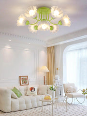 Floral Sculpted Ceiling Lamp