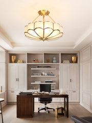 Flower Shape Glass Ceiling Light