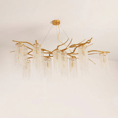 Forest Dawn Brass Chandelier