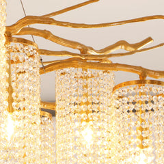 Forest Dawn Brass Chandelier