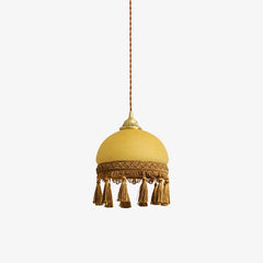 French Tassels Brass Pendant Light