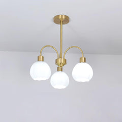 Glass Pumpkin Gold Chandelier