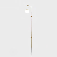 Globe Brass Plug-in Wall Sconce