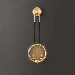 Golden Antler Wall Light