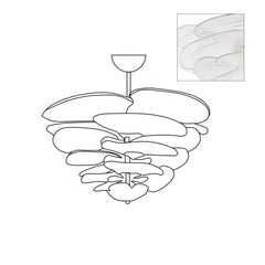 Petals Gold Murano Chandelier