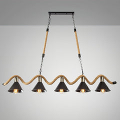 Hemp Rope Industrial Wave Chandelier