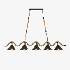 Hemp Rope Industrial Wave Chandelier