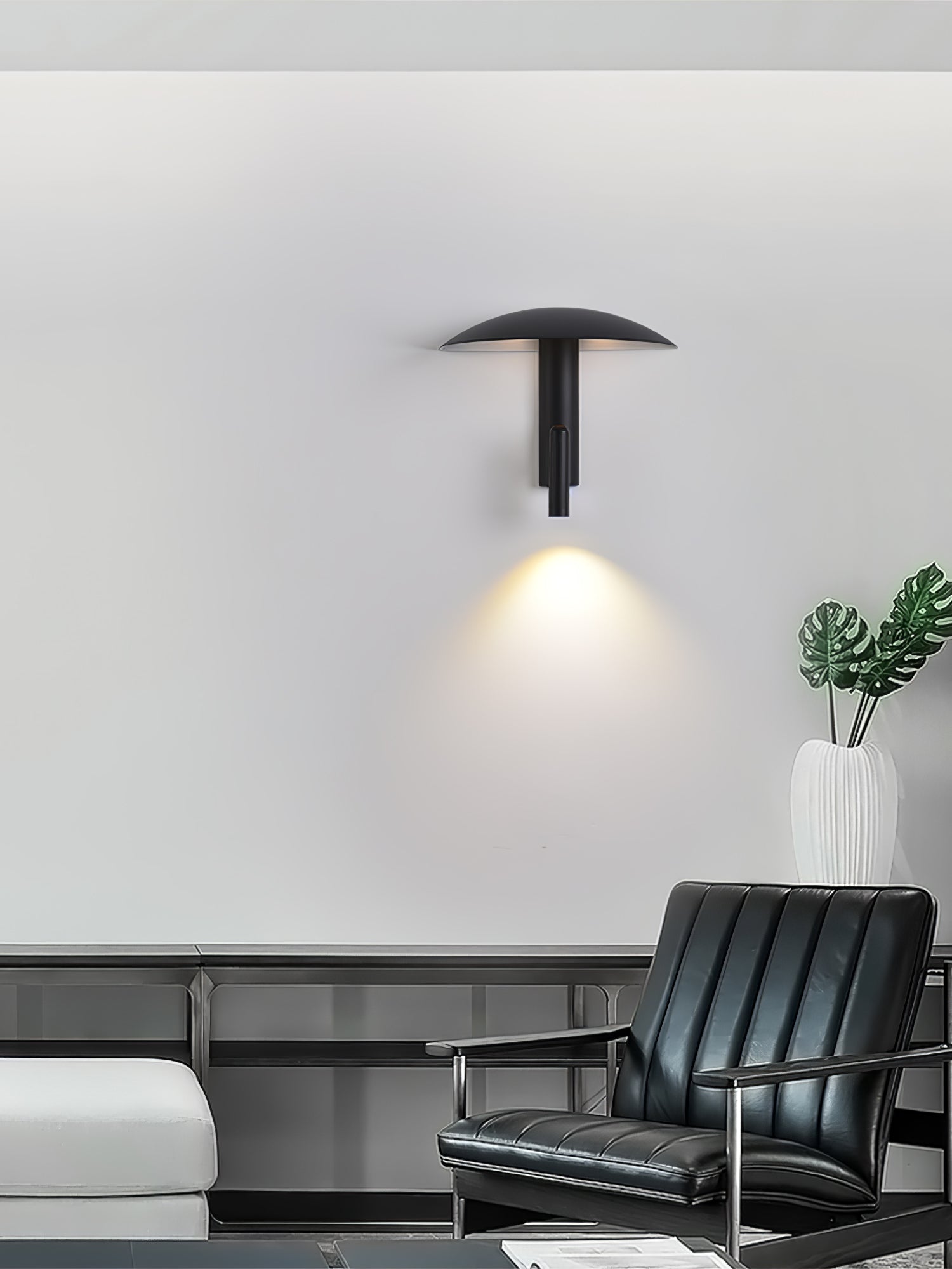 Hat Brim Swing Arm Wall Light