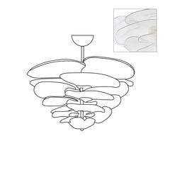 Petals Gold Murano Chandelier