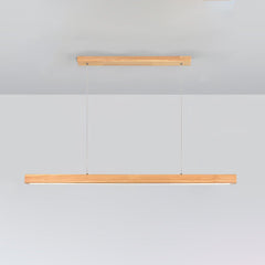Linear Wooden Pendant Light