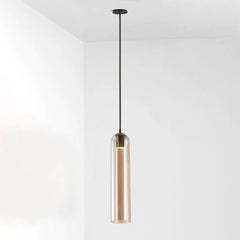 Long Tube Glass Pendant Light