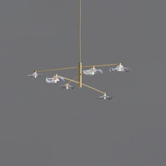 Lotus Leaves Glass Chandelier