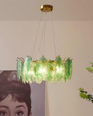 Maple Leaf Glass Chandelier