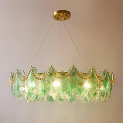 Maple Leaf Glass Chandelier