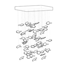 Multicolor Crystal Maple Leaf Chandelier