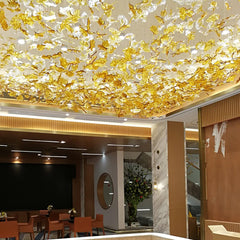 Multicolor Crystal Maple Leaf Chandelier