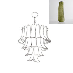 Murano Glass Petals Chandelier