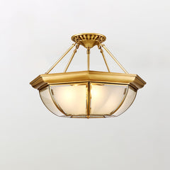 Bowl Shaped Brass Ceiling Lamp