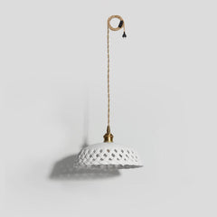 Openwork Ceramic Swag Light