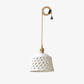 Openwork Ceramic Swag Light
