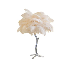 Ostrich Feather Table Lamp