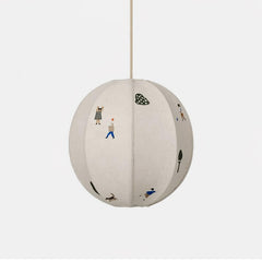 Park Embroidered Textile Pendant Lamp