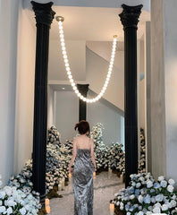 Pearl Necklace Balls Chandelier