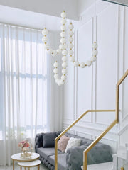 Glass Pearl Necklace Chandelier