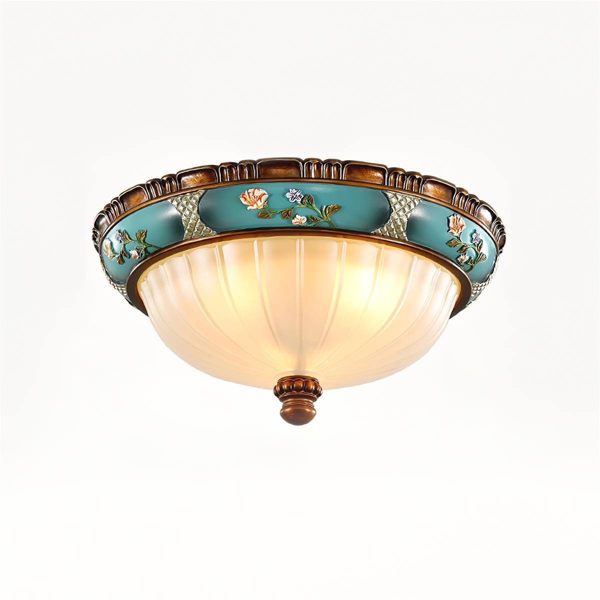 Retro Floral Resin Recessed Ceiling Light