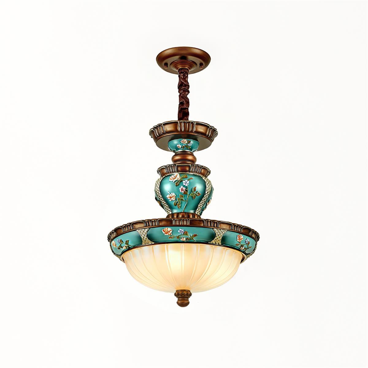 Retro Floral Resin Recessed Ceiling Light