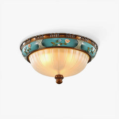 Retro Floral Resin Recessed Ceiling Light