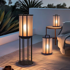 Round Pillar Acrylic Lantern Outdoor Lamp