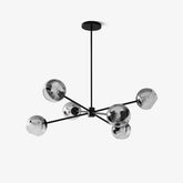 Staggered Glass 6 Light Chandelier