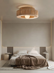 Straw Art Ceiling Lamp