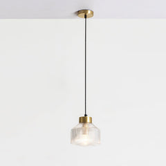 Striped Spinning Top Pendant Light