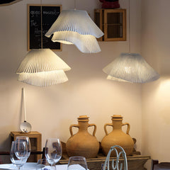 Stainless Steel Pleated Pendant Lamp