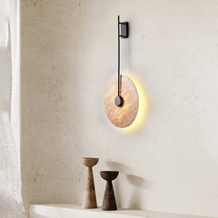 Travertine Disc Wall Lamp