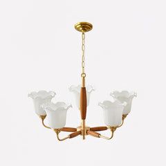 Trumpet Flower Glass Chandelier
