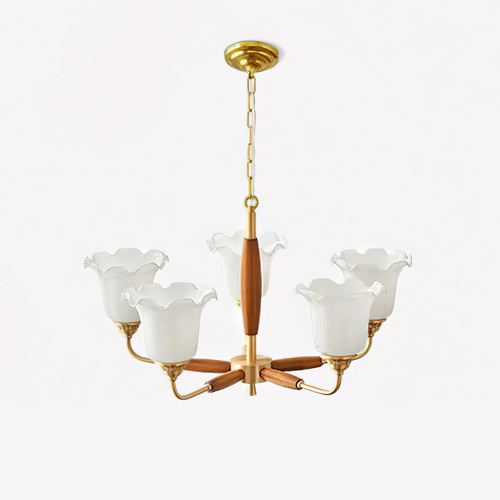 Trumpet Flower Glass Chandelier