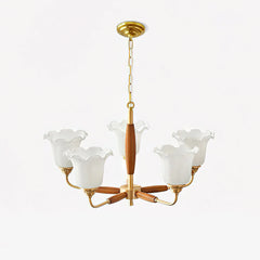 Trumpet Flower Glass Chandelier