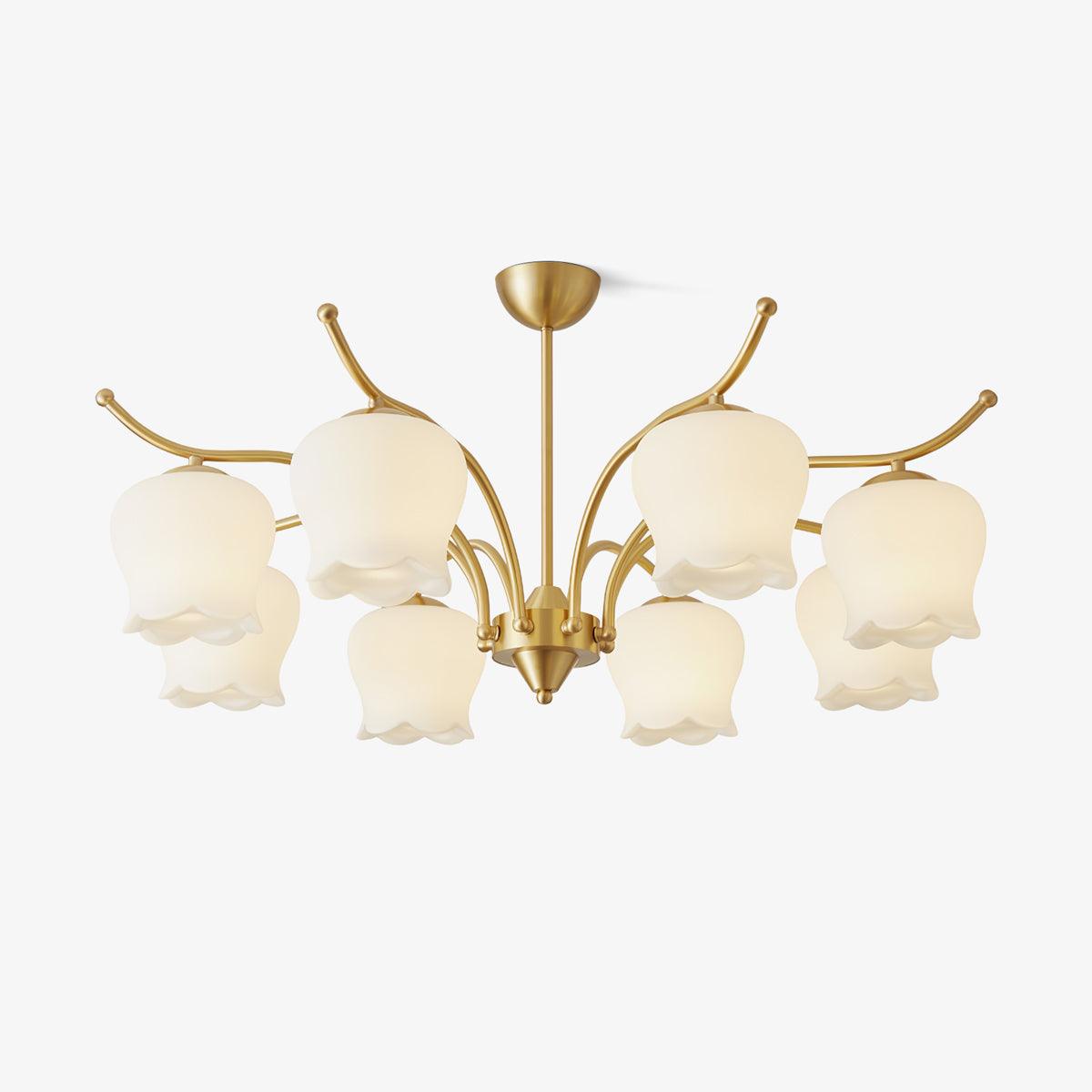 Tulip Brass Chandelier