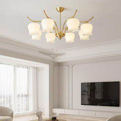 Tulip Brass Chandelier