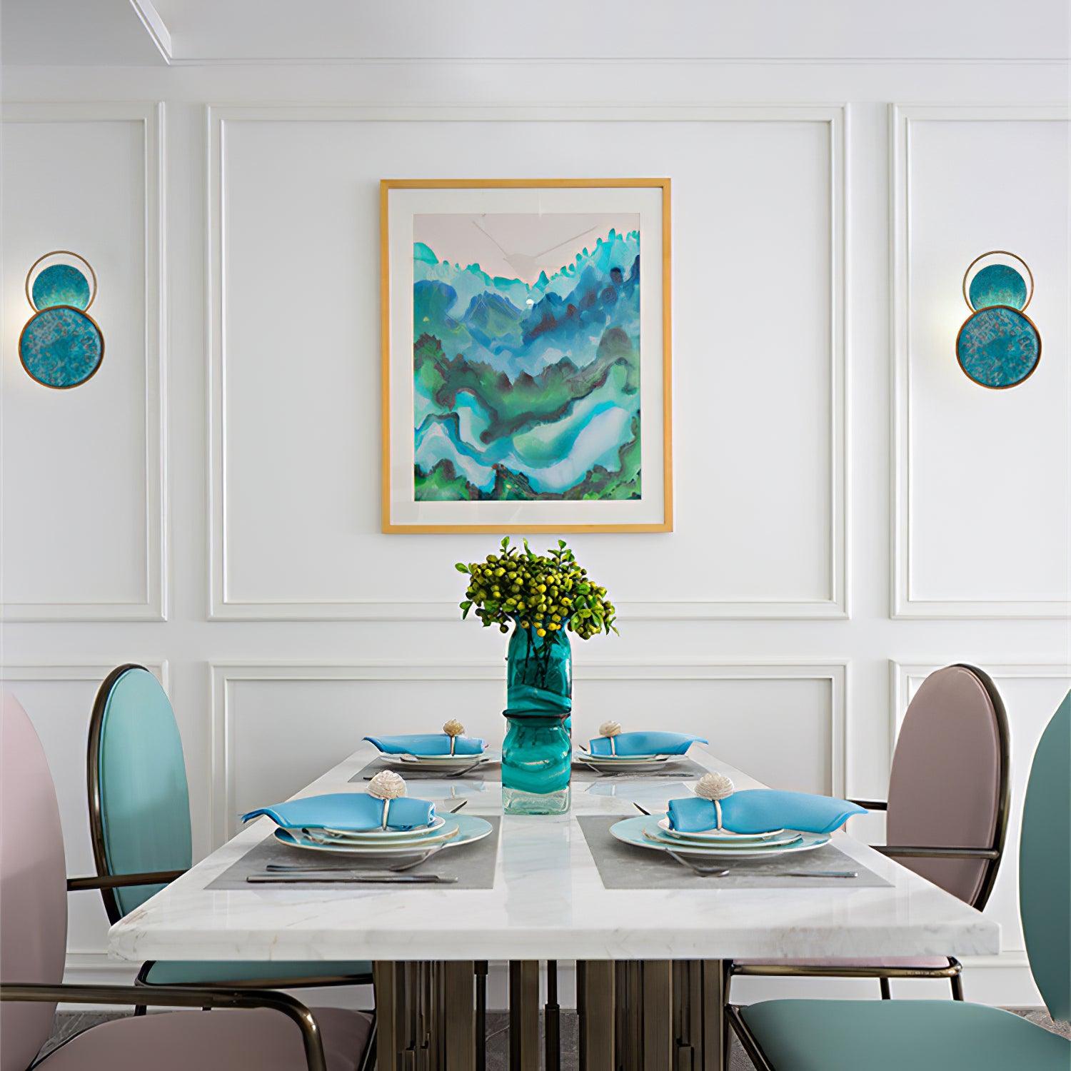 Turquoise Satellite Wall Lamp