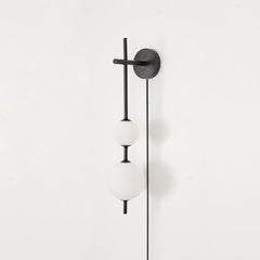 Vertical Globe Plug-in Wall Lamp