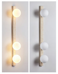 Vertical Travertine Wall Sconce